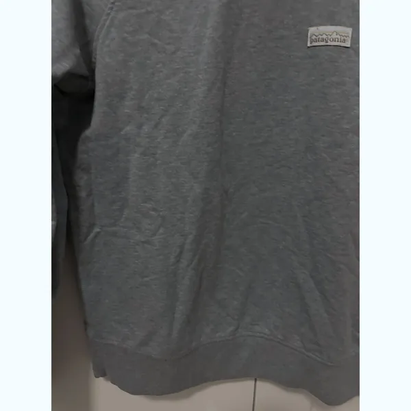 Patagonia Organic Cotton Heather Blue Raglan Pullover Sweatshirt Small - Image 2