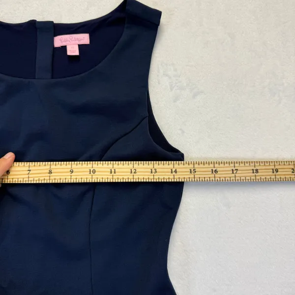 Lilly Pulitzer Navy Blue Colorblock Sleeveless Ponte Dress 59285 XS - Image 3