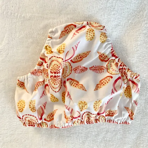 Hill House Seashell Bikini Bottom Womens Size XS White Orange Coastal Beach Swim - Image 3