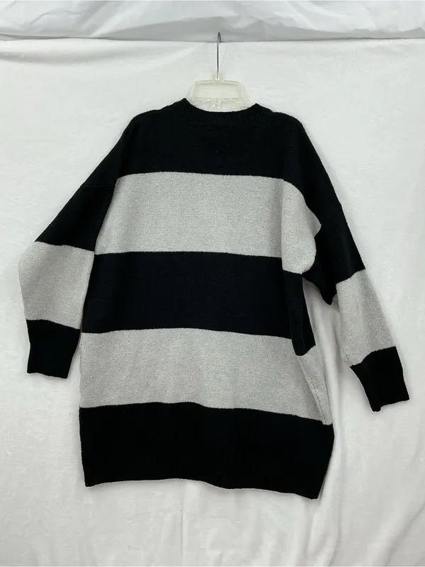 ASOS Black and Gray Wide Stripe Crewneck Sweater 1187 - Image 4