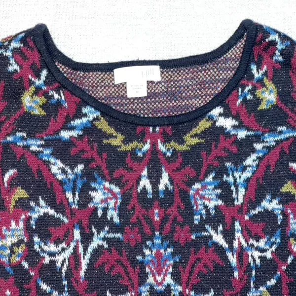 J. Jill | Jacquard Tapestry Relaxed Pullover Sweater | Medium Red - Image 7
