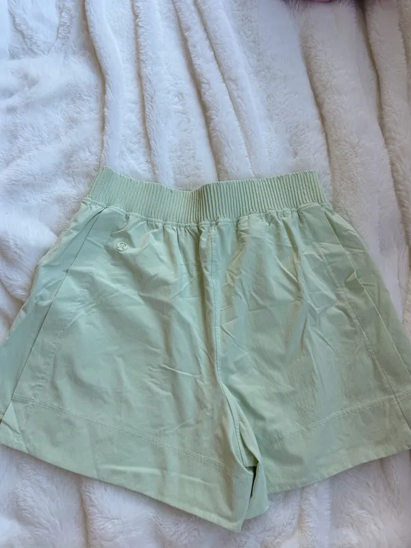 lululemon athletica Light Mint Elastic-Waist Athletic Shorts - Image 2