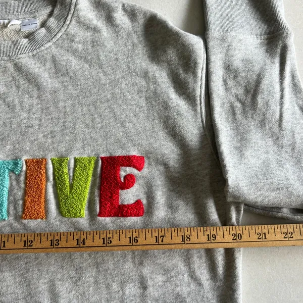 Shira Leah Chicago Festive Sweatshirt Multicolor Embroidered Letters -‎ Small - Image 4