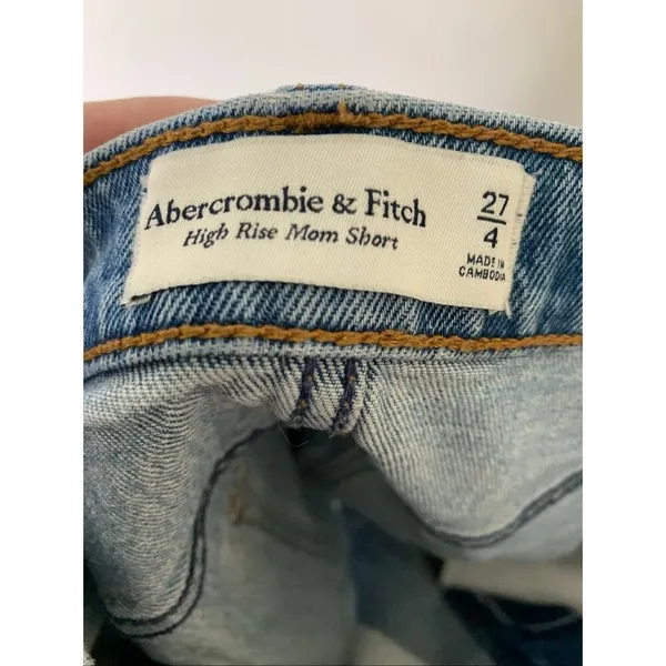Abercrombie and Fitch high rise mom short jean denim women's size 27 4 - Image 3
