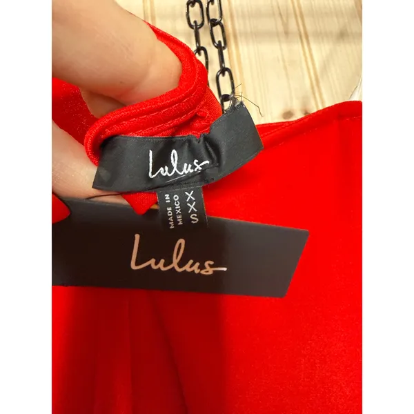 NWT Lulus Keeper of My Heart Red One-Shoulder Maxi Dress Holiday Paty Gala XXS - Image 7