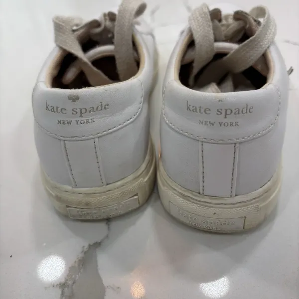 Kate Spade Sneakers Womens Size 6 Fez White Athletic Shoes LOGO New York - Image 4