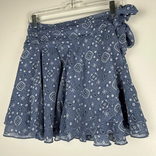Aerie Navy Paisley Mini Skirt‎ - Image 4