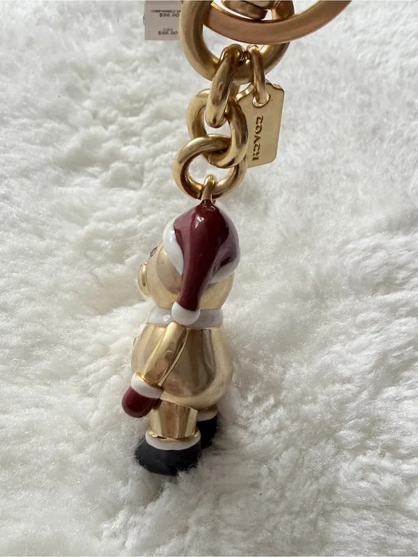 Coach Santa 3D Bear Bag Charm NWOT - Image 10