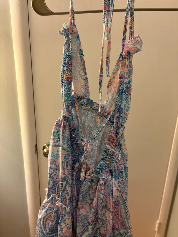Halter Neck Ruffle Dress Multiple Size XS - Image 2