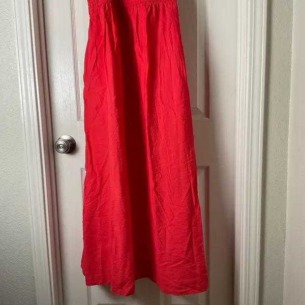 A New Day Woman’s Smocked Midi Slip Dress with pockets size large - Image 5