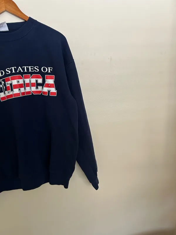 United States Crewneck Blue Size L - Image 2