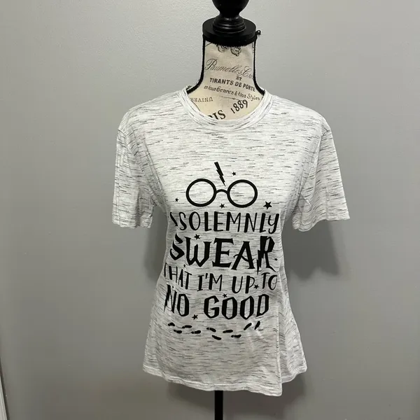 Harry Potter “Solemnly Swear That I'm Up To No Good" Graphic T-Shirt Size Medium - Image 2