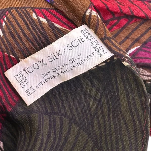 VTG Made‎ in Japan 100% Silk Scarf Ethnic Print Liz Claiborne Earthy BOHO 53" - Image 4