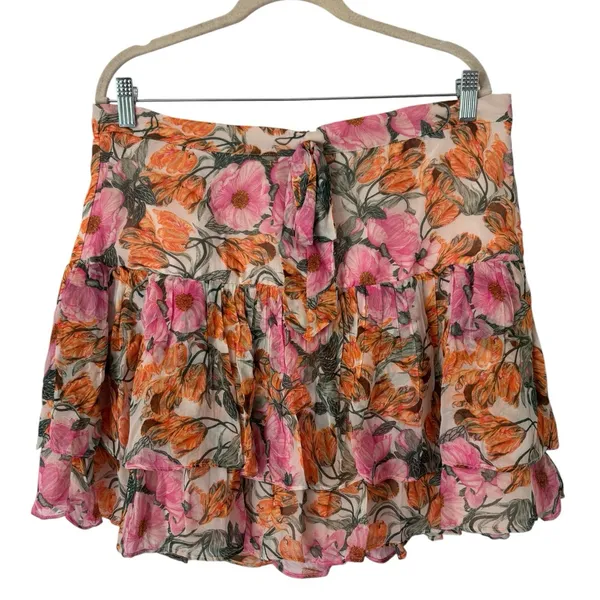 NWT Cecilia Pettersson for Anthropologie Floral Mini Skirt Size Large - Image 4