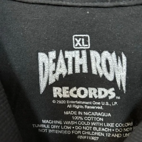 Death Row Records Electric Chair Inmate Logo Long Sleeve XL - Image 4