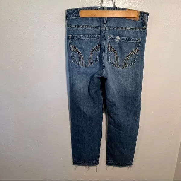 Hollister Women's‎ Juniors Size 3 Waist 26 Girlfriend High Rise Jean Medium Wash - Image 11