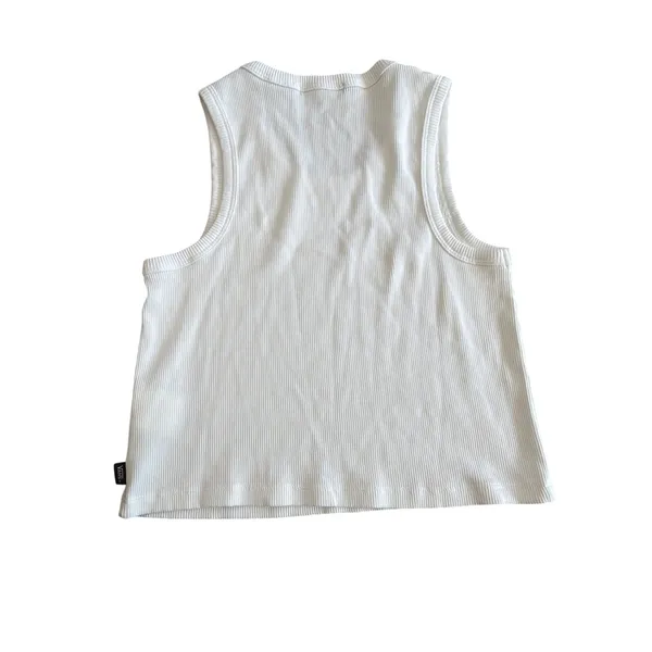 Vans Drew Ribbed Crop Tank Top Womens XL White Sleeveless Casual NEW - Image 4
