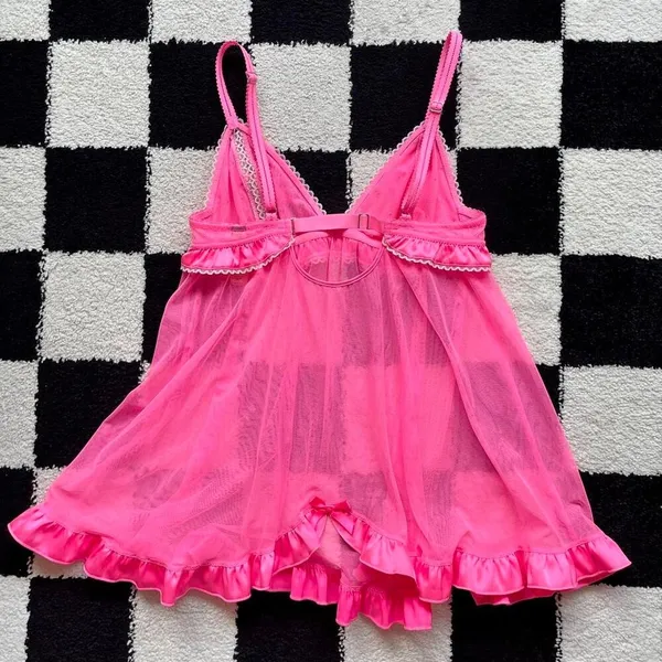 NWT Victoria’s Secret Hot Pink Babydoll S - Image 3