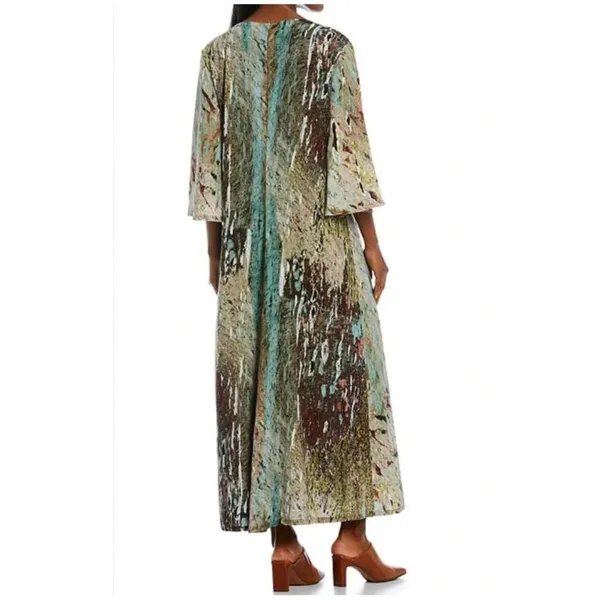 Bryn Walker Women Lilana Aquario Italian Maxi Dress Small Abstract Arsty‎ Lagen - Image 6