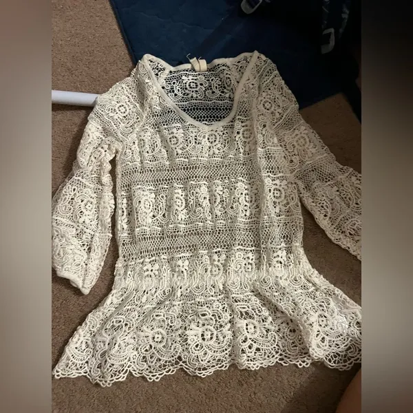 We the free‎ sheer crochet top xs - Image 3