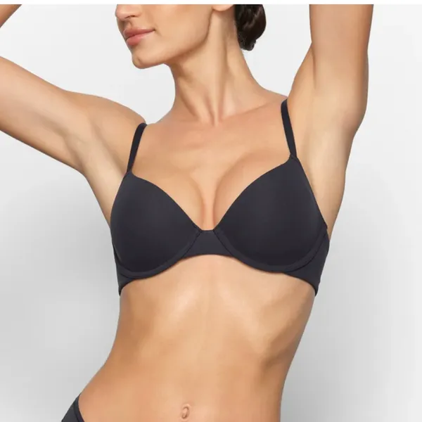 NWT SKIMS Fits Everybody Demi T-Shirt Bra BR-UWR-‎ 2294 ONYX size 36DDDD - Image 3