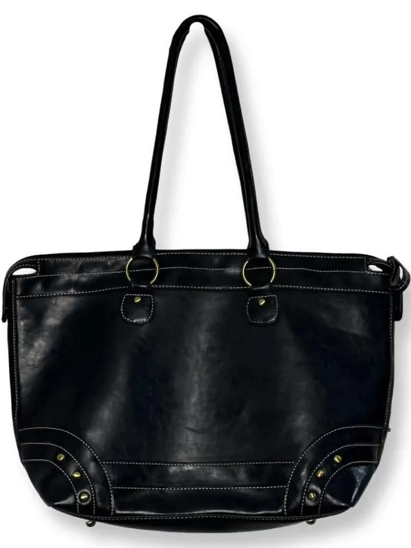 Vintage Large Coach Black Gallery Tote - Image 2