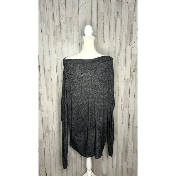 Free People‎ We The Free Londontown Thermal Top Gray Size Small Tunic Blouse - Image 5