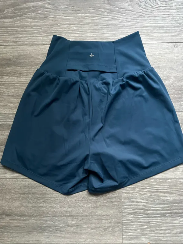 Halara Blue Layered Shorts Size S Run Walk Yoga Pilates Tennis Golf Workout Gym - Image 2