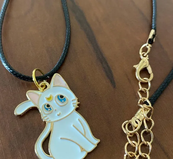 Handmade Necklace Cat Artemis Sailor Moon Anime - Image 2