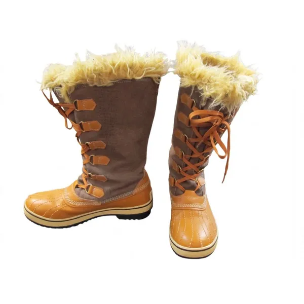 Sorel Joan of Arctic Womens Winter Boots Size 8 Brown Tall Faux Fur Waterproof - Image 2