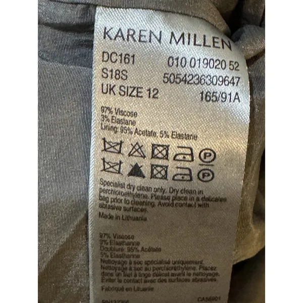Karen Millen Dress One Shoulder Asymmetrical Hem Size 8 - Image 6