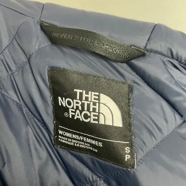 The North Face Parka Jacket Coat Women Navy Blue Hood Insulated NO‎ FUR TRIM Sml - Image 7