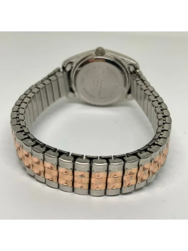 Accutime vintage classic women’s watch date two tone 25mm 6.5” running - Image 4