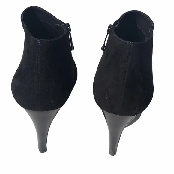 Via Spiga‎ Suede Stiletto Black Suede Ankle Stilleto Booties - Image 8