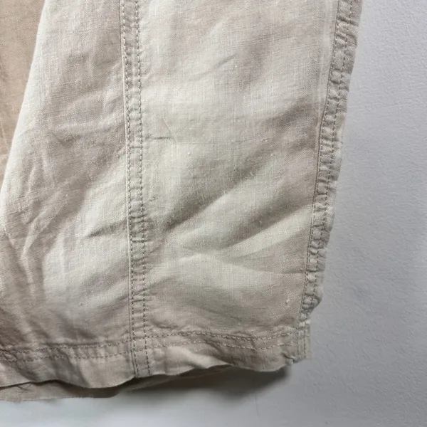 Style & Co Womens XL Beige 100%‎ Linen Capri Cargo Pants Mid Rise Comfort Waist - Image 9