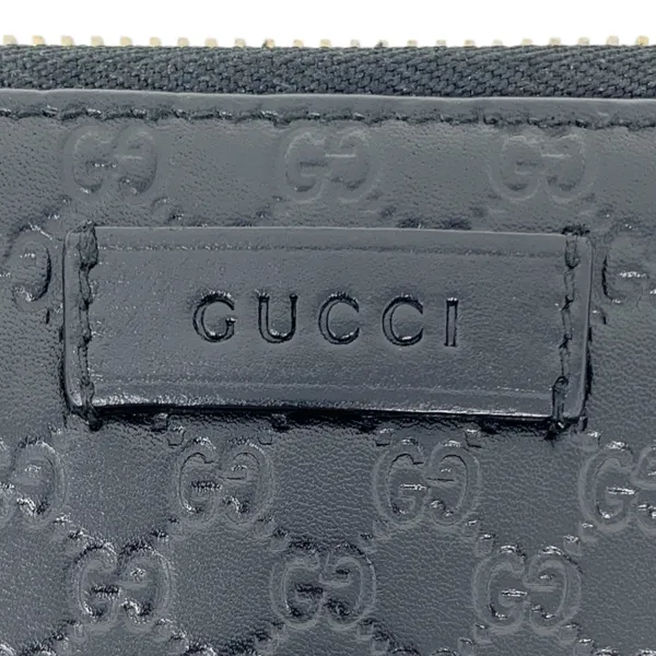 Gucci Microguccissima Black Leather Zip Around Continental Wallet - Image 7