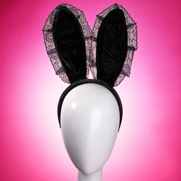 Sexy Lace Bunny Ears Headband - Image 2