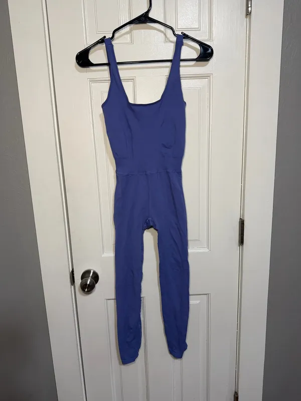 Free People Movement Good Karma Onesie Jumpsuit Periwinkle Blue Size XS/S. - Image 3