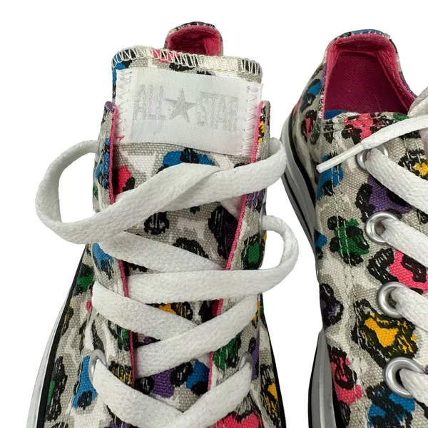 Converse‎ All Star size womens 6 chuck taylor colorful leopard print - Image 6
