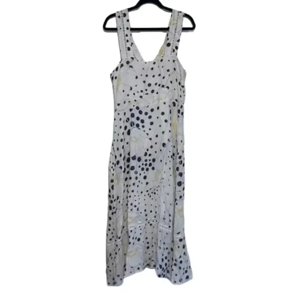 SEE‎ BY CHLOÉ Polka Dot Print Long Maxi Dress White Sleeveless Pockets size 10 - Image 6