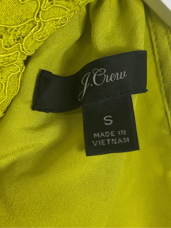 J. Crew lace Chartreuse bow tie back halter top whimsy fairy preppy size S small - Image 7