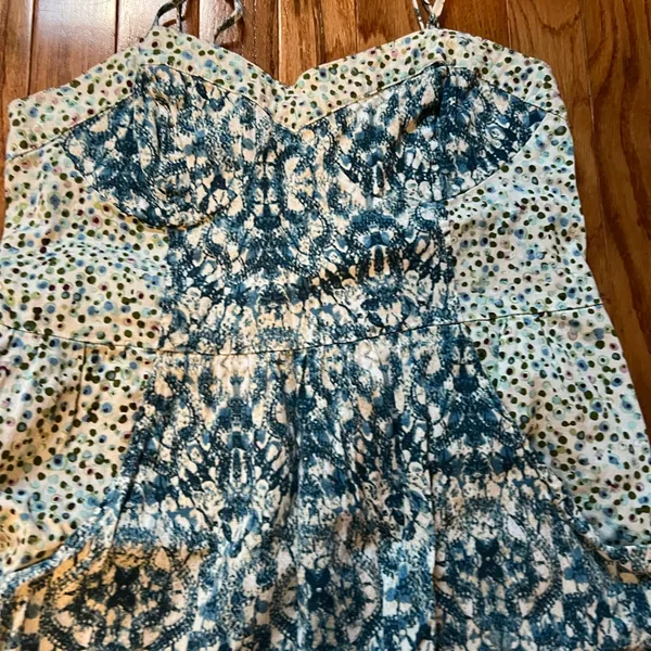 Mossimo Supply Co. Blue and White Mini Dress - Image 2