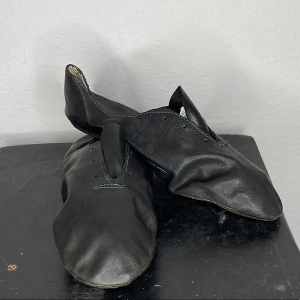 Black Leather Dance Shoes‎ Size 8 - Image 5
