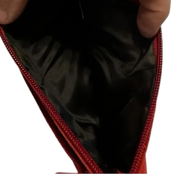 Vintage Red English‎ Suede Leather Change Purse nwt - Image 3