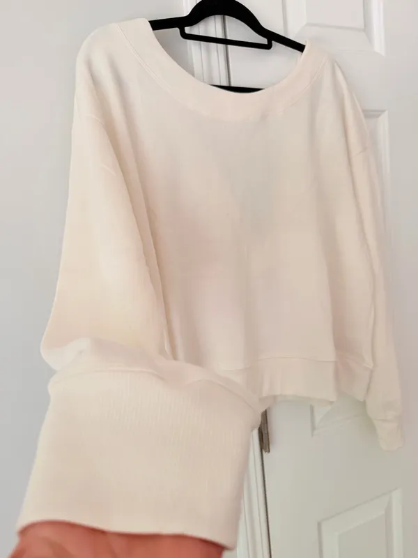 Anthropologie Maeve Bow-Back Oversized Sweatshirt, Size M - Image 6