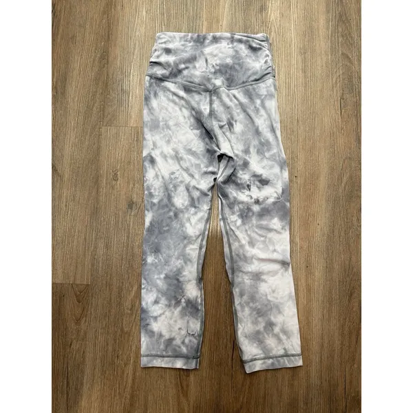 Lululemon Align‎ Cross Waist Crop Legging Diamond Dye High Rise Gray Size 4 - Image 2