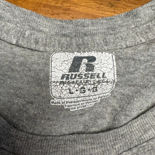 Russell Athletic University of Wisconsin Badgers Gray Long Sleeve Shirt Womens L - Image 3