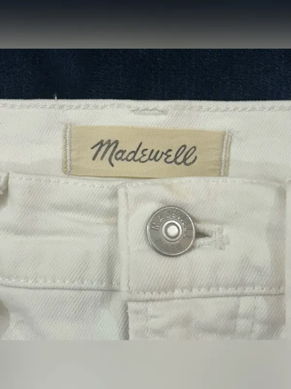 Madewell The Perfect Vintage Jean White High Rise Straight Leg Jeans Women’s 28 - Image 8