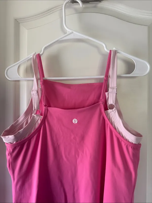 Altar'd State Bright Pink Tank with Pale Pink Straps / D30 - Image 4