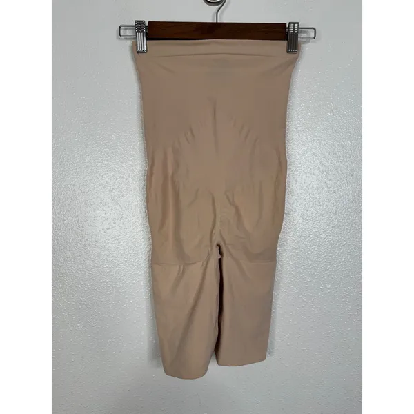 Spanx OnCore High-Waisted Mid-Thigh Short Beige Nude‎ Shapewear Womens XL SS1915 - Image 2